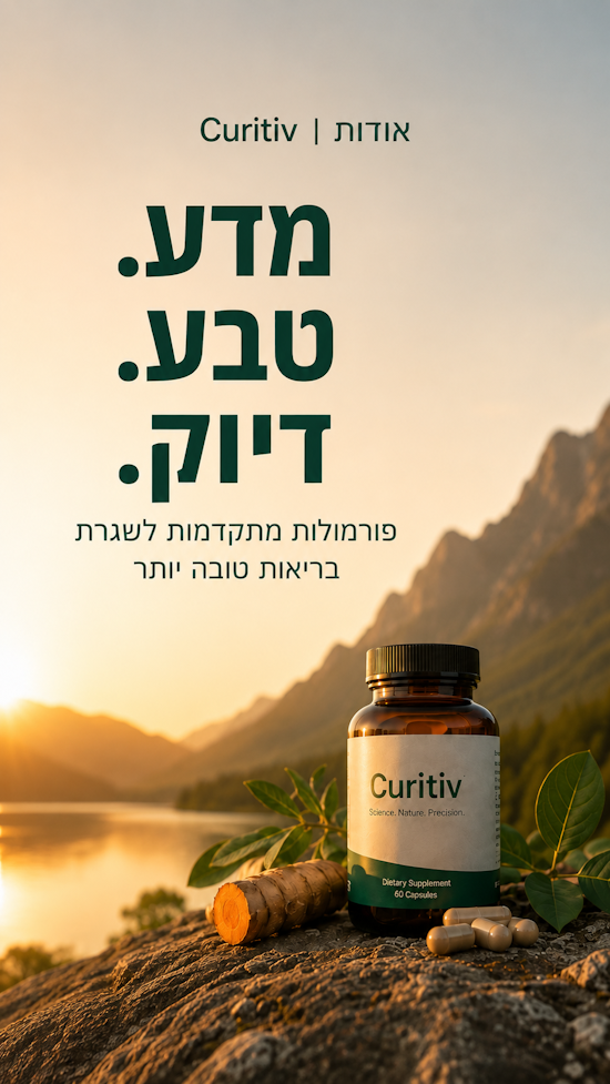 אודות Curitiv - פורמולות מתמות לשגרת בריאות טובה יותר